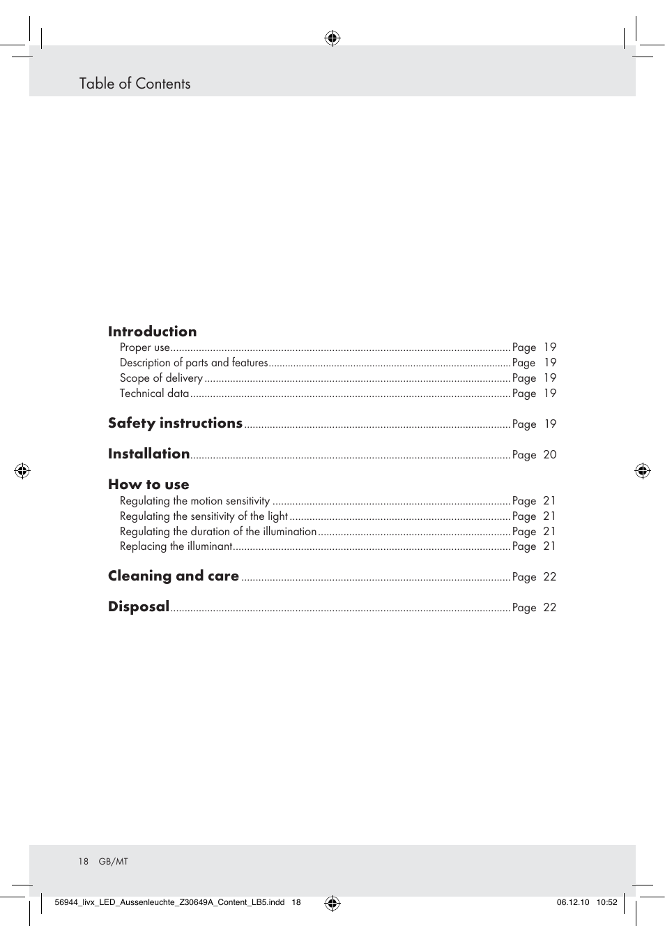 Livarno Wall Light User Manual | Page 16 / 28