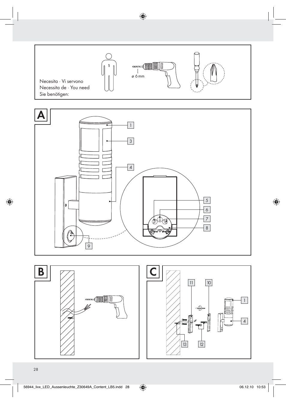 Livarno Wall Light User Manual | Page 26 / 28