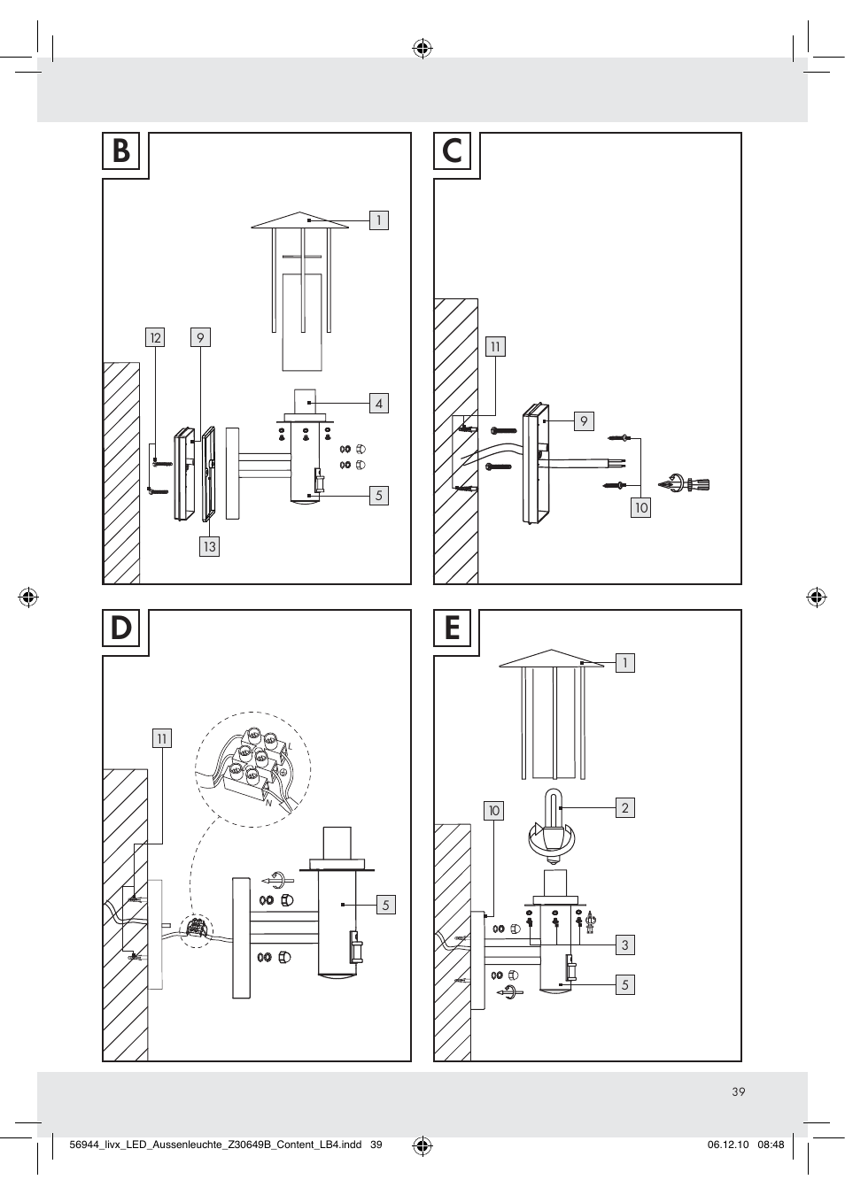 Livarno Wall Light User Manual | Page 37 / 38