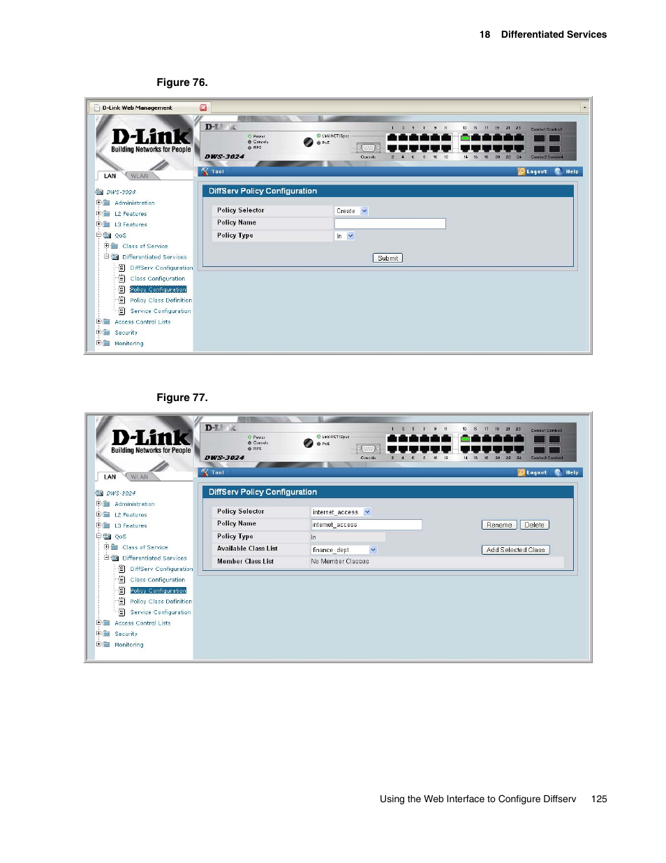 D-Link UNIFIED WIRED & WIRELESS ACCESS SYSTEM DWS-3000 User Manual | Page 125 / 174