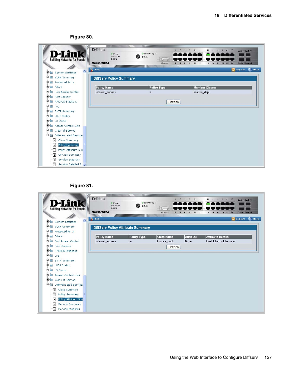 D-Link UNIFIED WIRED & WIRELESS ACCESS SYSTEM DWS-3000 User Manual | Page 127 / 174