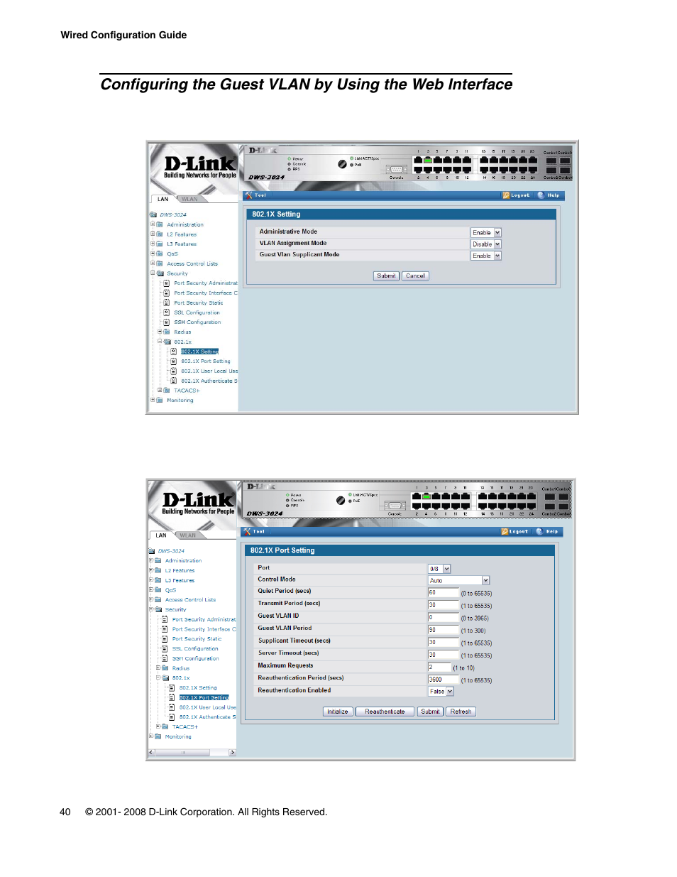 D-Link UNIFIED WIRED & WIRELESS ACCESS SYSTEM DWS-3000 User Manual | Page 40 / 174