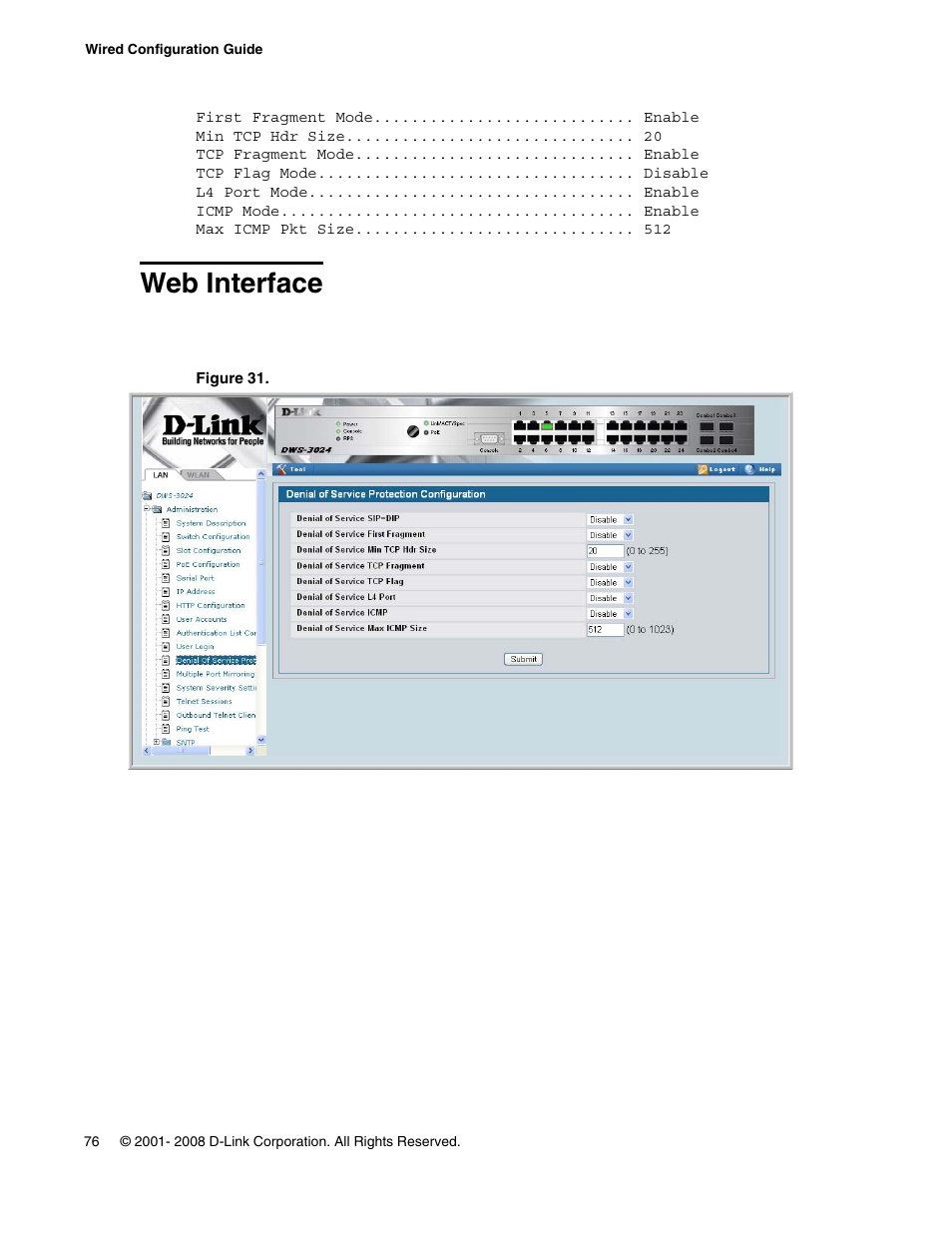 Web interface | D-Link UNIFIED WIRED & WIRELESS ACCESS SYSTEM DWS-3000 User Manual | Page 76 / 174