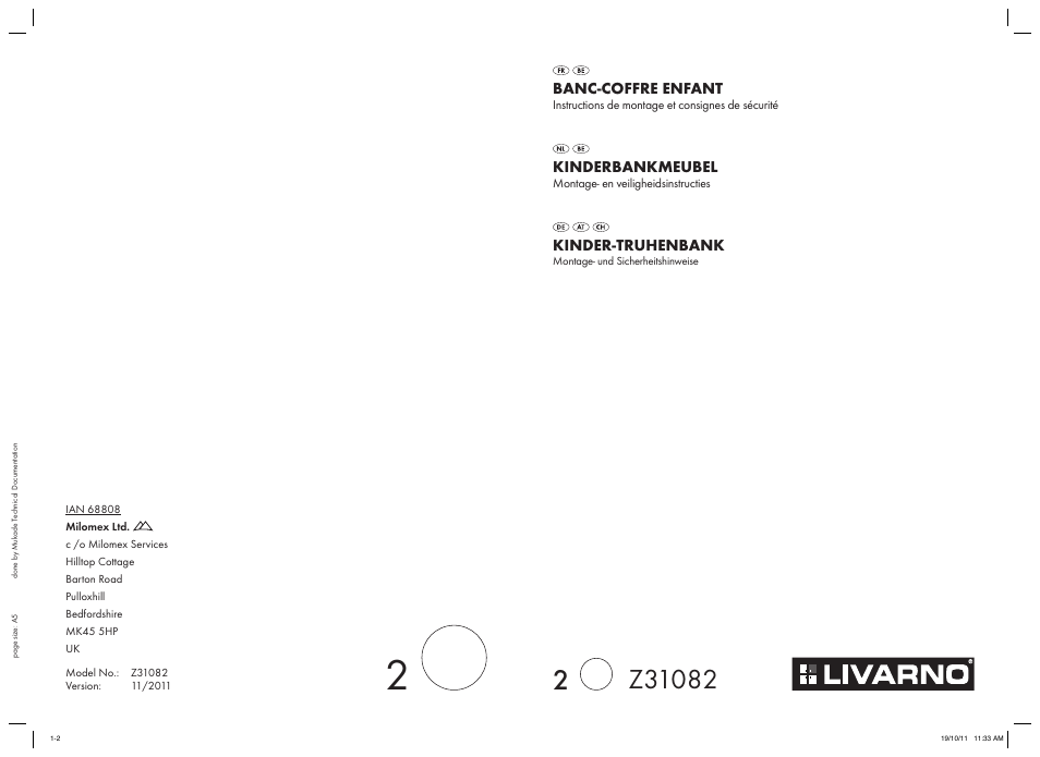 Livarno Z31082 User Manual | 8 pages