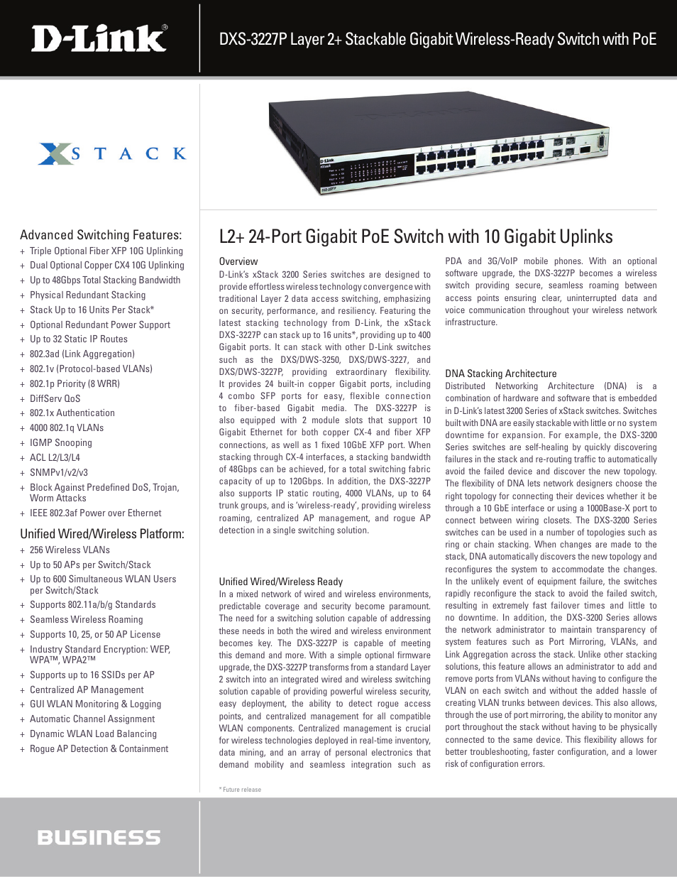 D-Link xStack DXS-3227P- User Manual | 5 pages