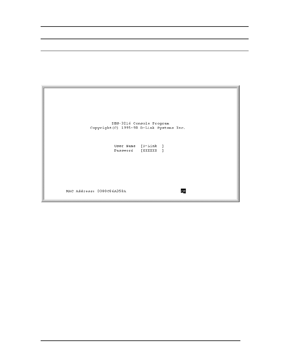 Log in | D-Link DES-3216 User Manual | Page 23 / 70