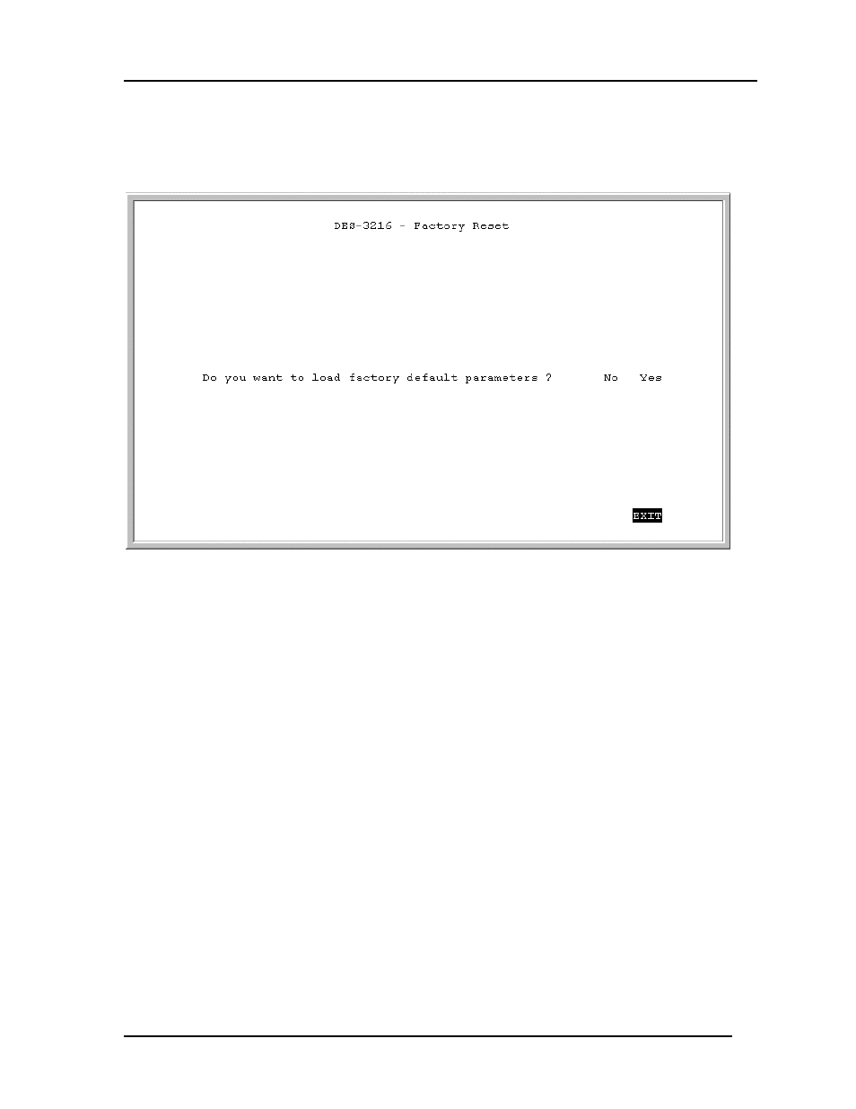 Factory reset | D-Link DES-3216 User Manual | Page 32 / 70