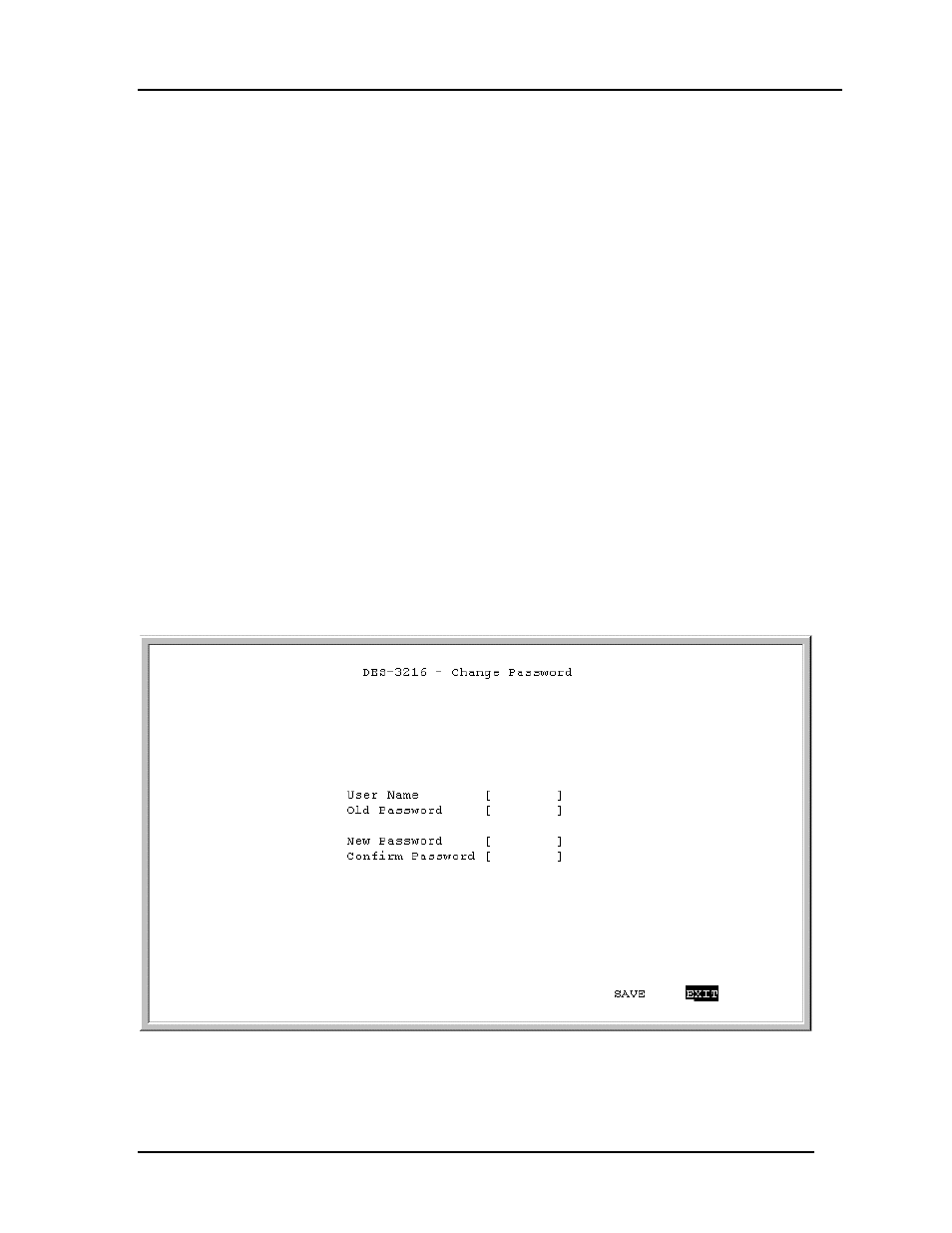 Change password | D-Link DES-3216 User Manual | Page 42 / 70