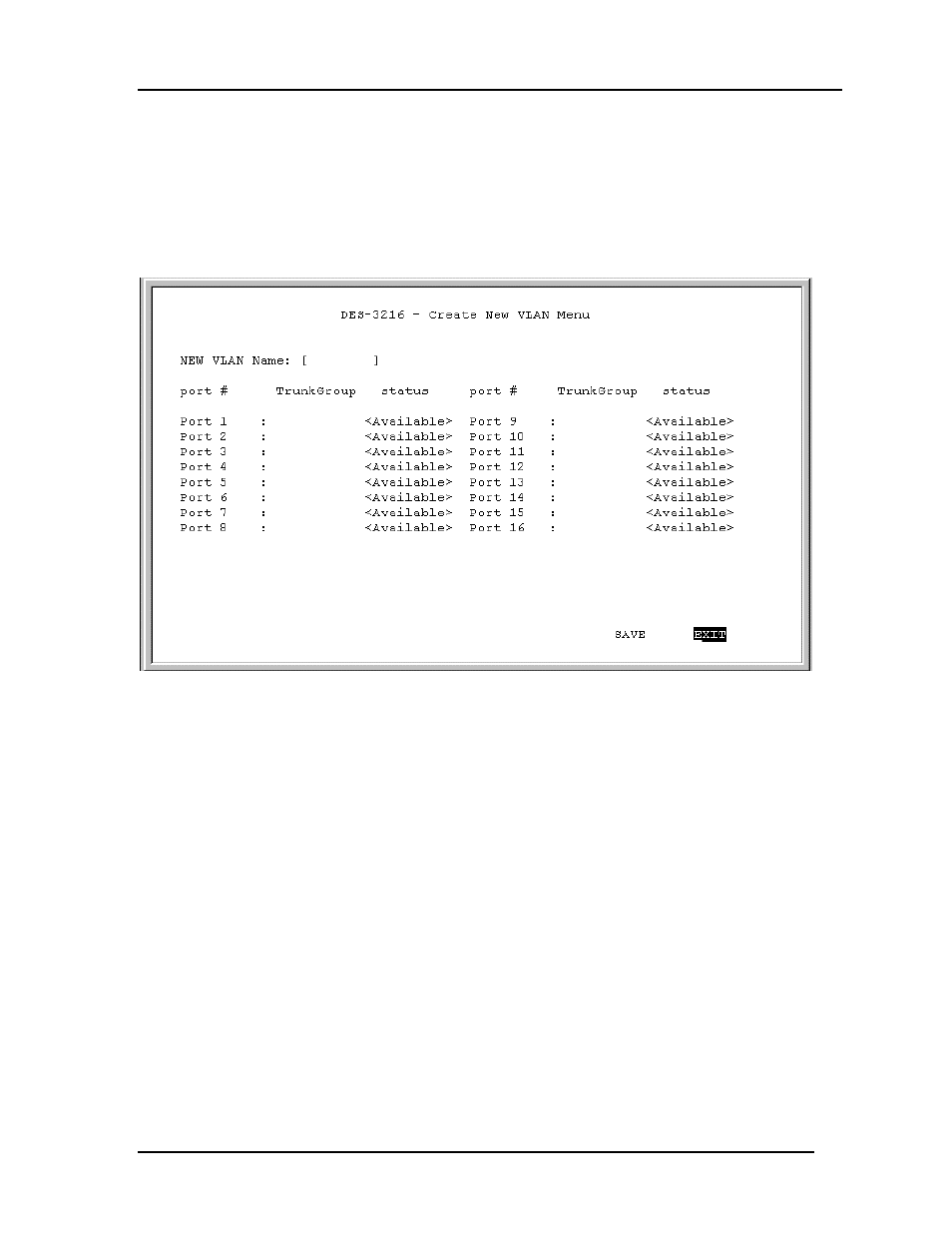 Create new vlan | D-Link DES-3216 User Manual | Page 56 / 70