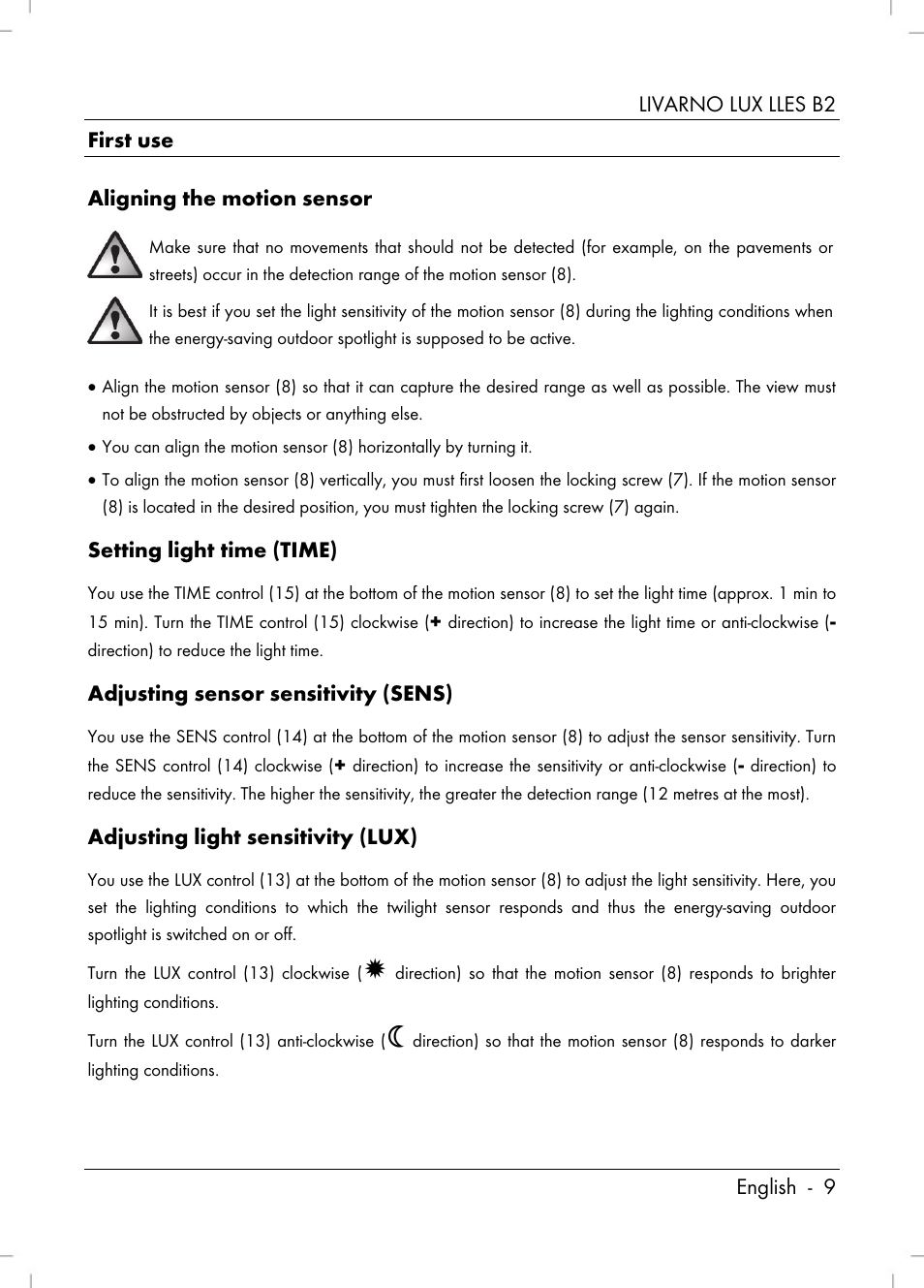 Livarno LLES B2 User Manual | Page 11 / 86