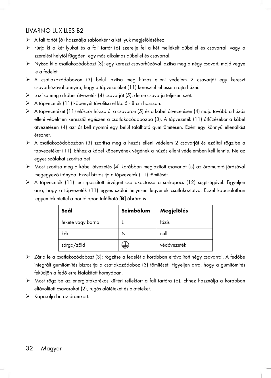 Livarno lux lles b2 32 - magyar | Livarno LLES B2 User Manual | Page 34 / 86