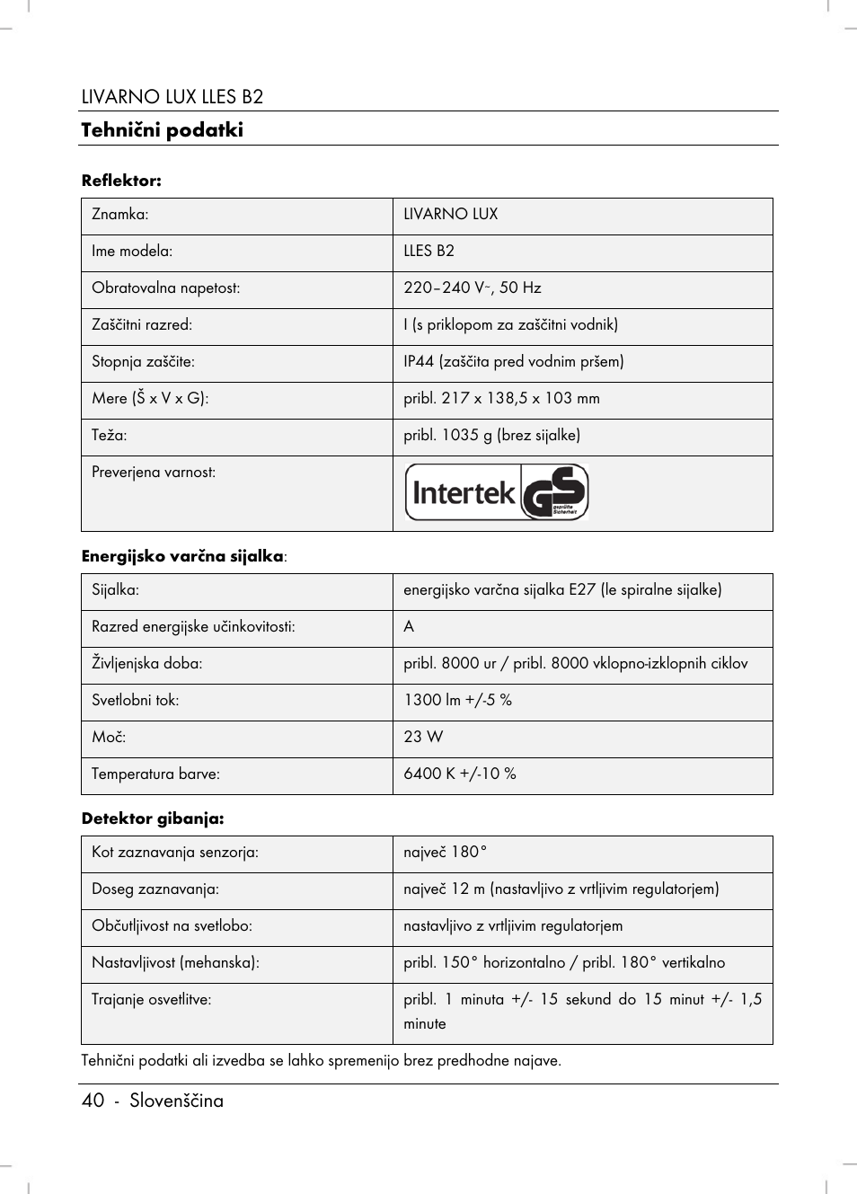 Livarno LLES B2 User Manual | Page 42 / 86