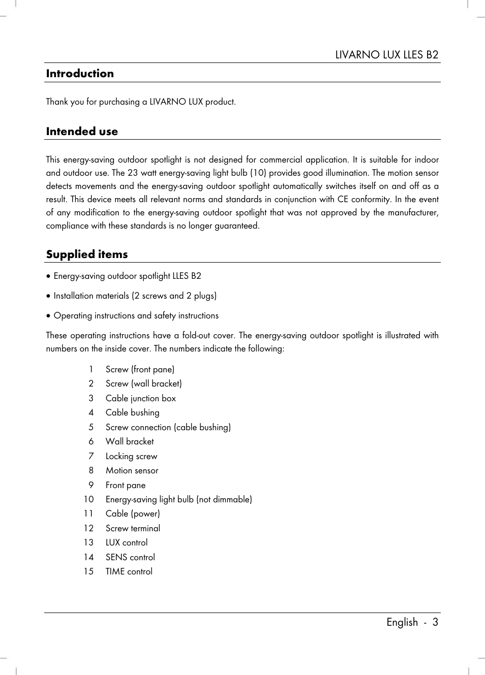 Livarno LLES B2 User Manual | Page 5 / 86