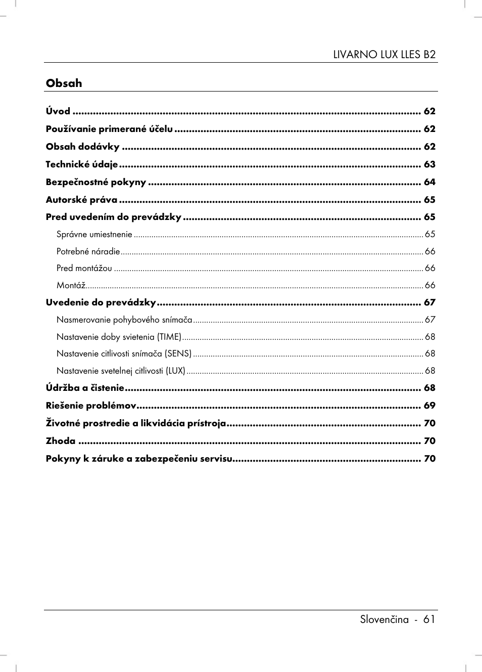 Livarno LLES B2 User Manual | Page 63 / 86