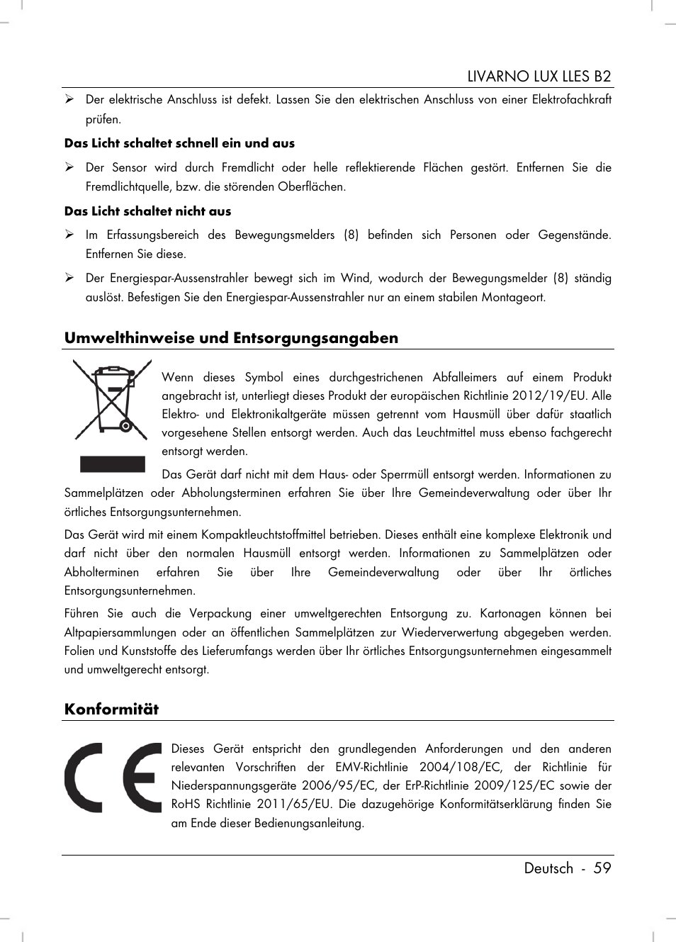 Livarno LLES B2 User Manual | Page 61 / 64