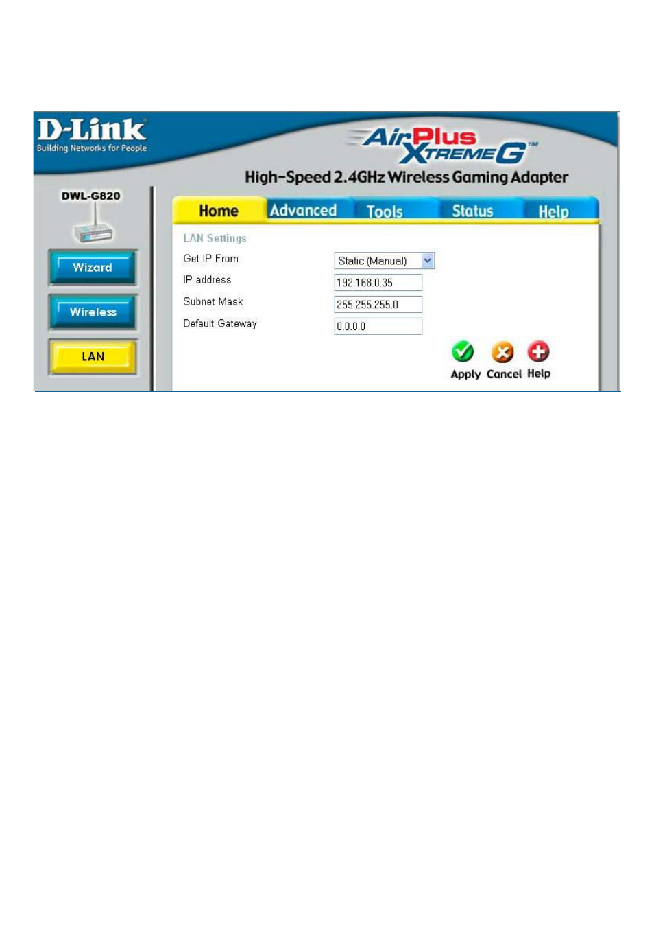 Using the configuration menu (continued) | D-Link XTREME G DWL-G820 User Manual | Page 14 / 34