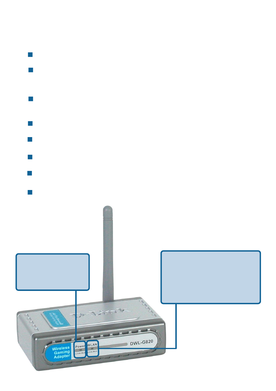 Features & benefits, Leds | D-Link XTREME G DWL-G820 User Manual | Page 5 / 34