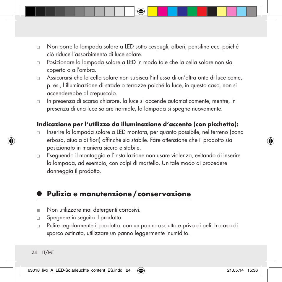 Pulizia e manutenzione / conservazione | Livarno Z32102A User Manual | Page 24 / 53