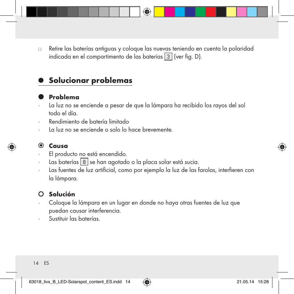 Solucionar problemas | Livarno Z32102B User Manual | Page 14 / 53