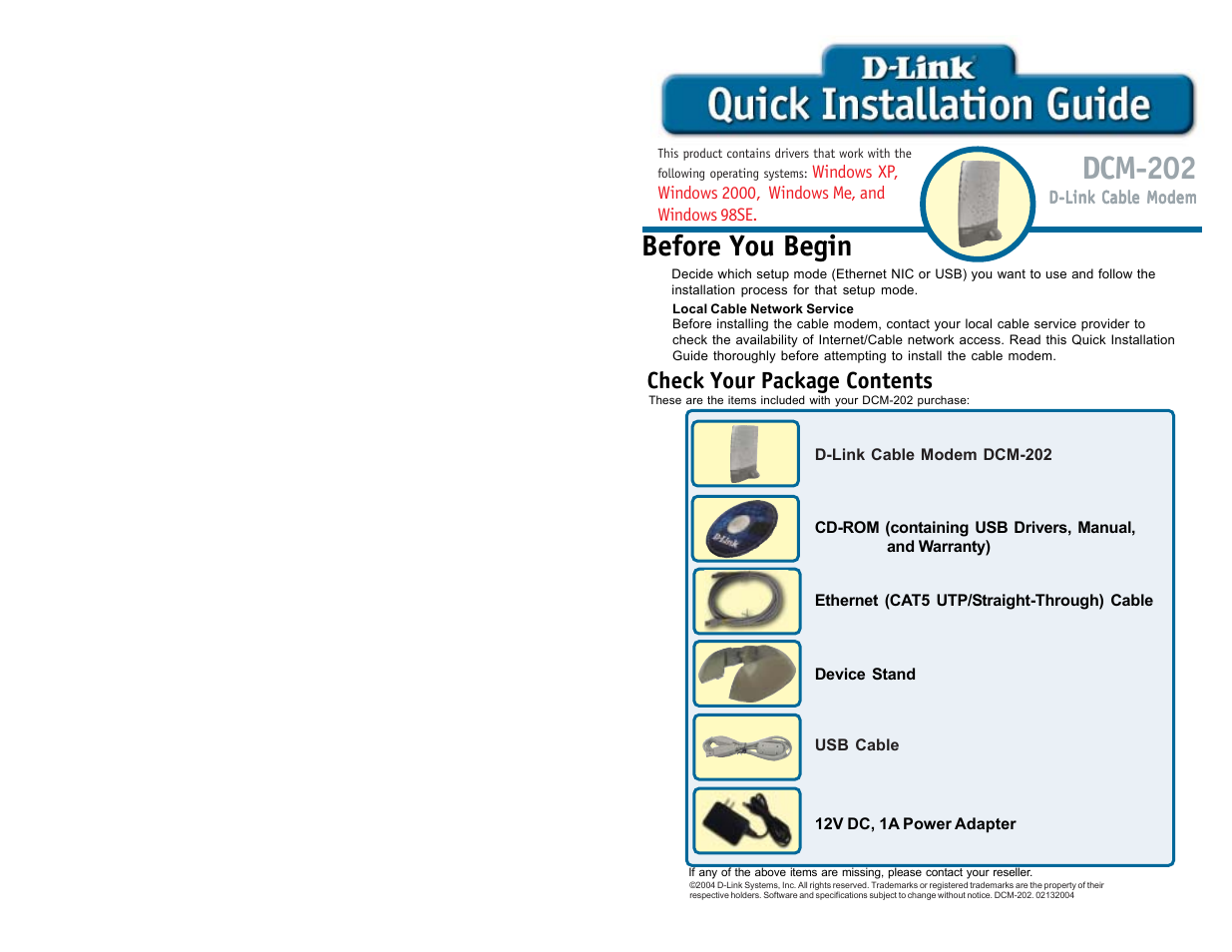D-Link DCM-202 User Manual | 7 pages