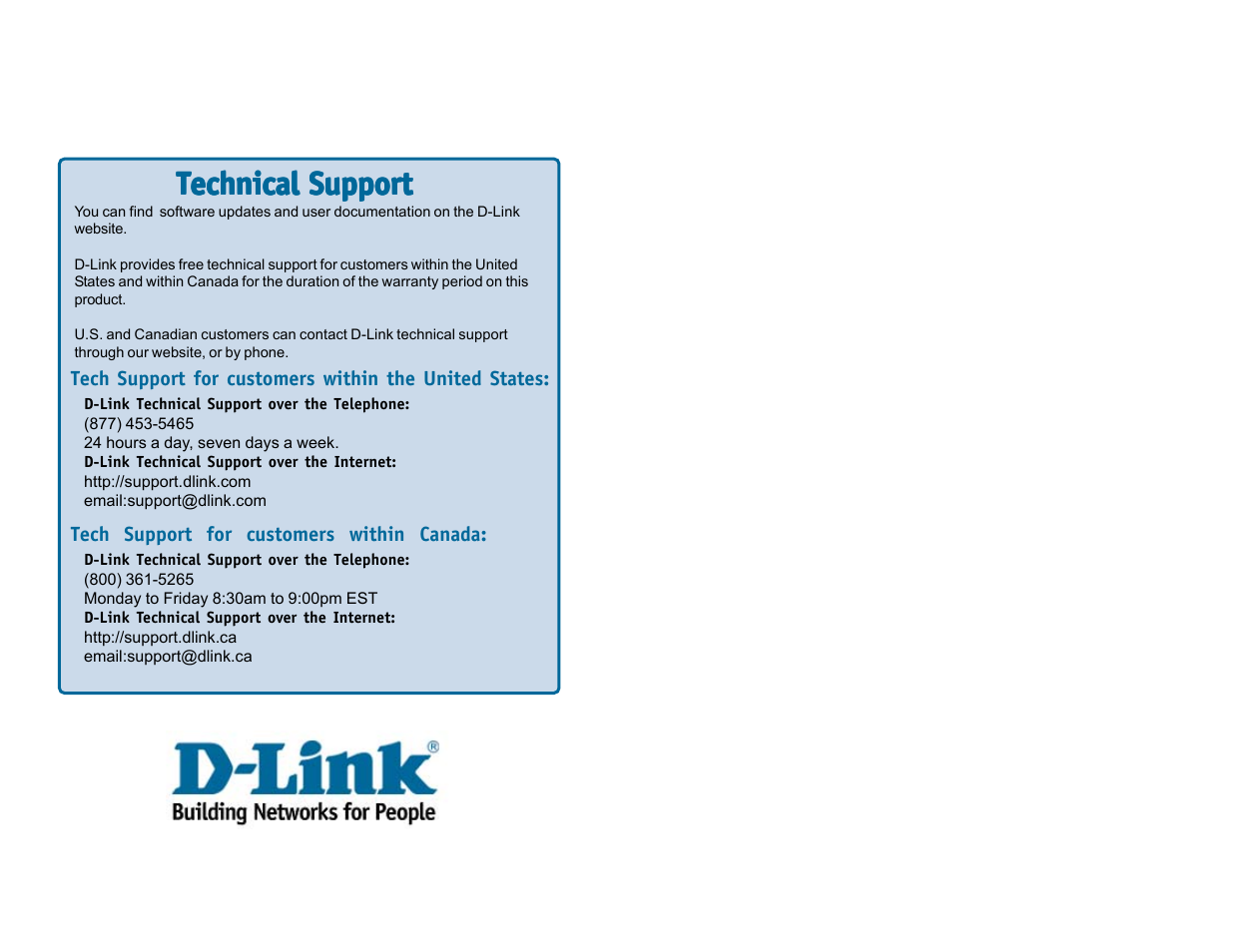 Technical support | D-Link DCM-202 User Manual | Page 7 / 7