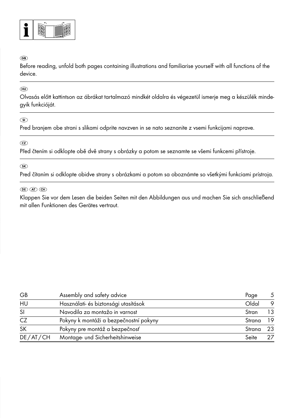 Livarno 3125-012L/3425-012L/ 3432-012L User Manual | Page 2 / 34