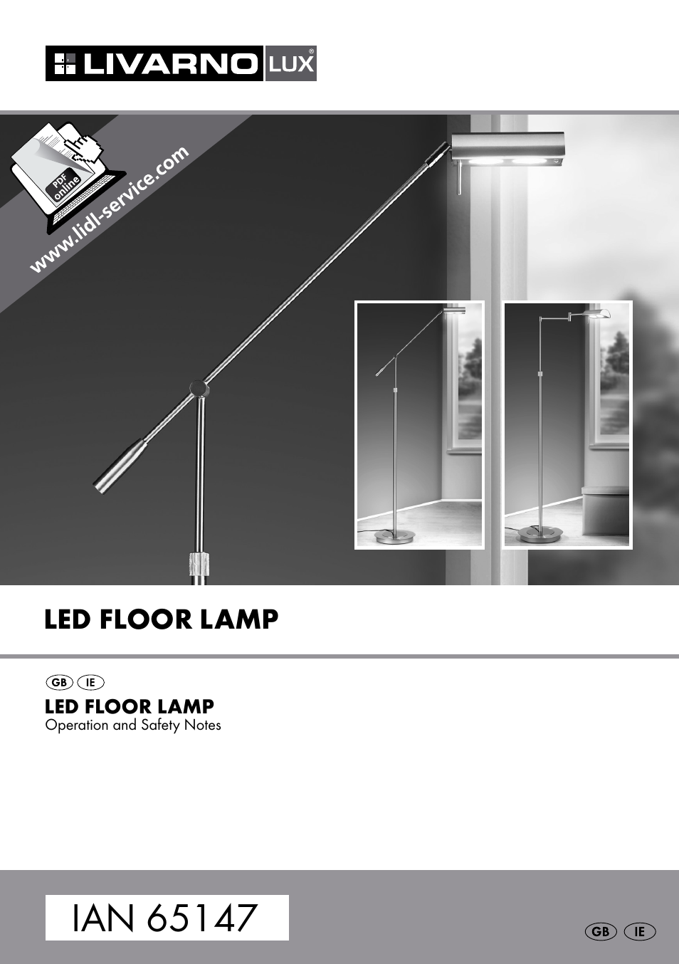 Livarno 1225-022L or 1252-022L User Manual | 9 pages