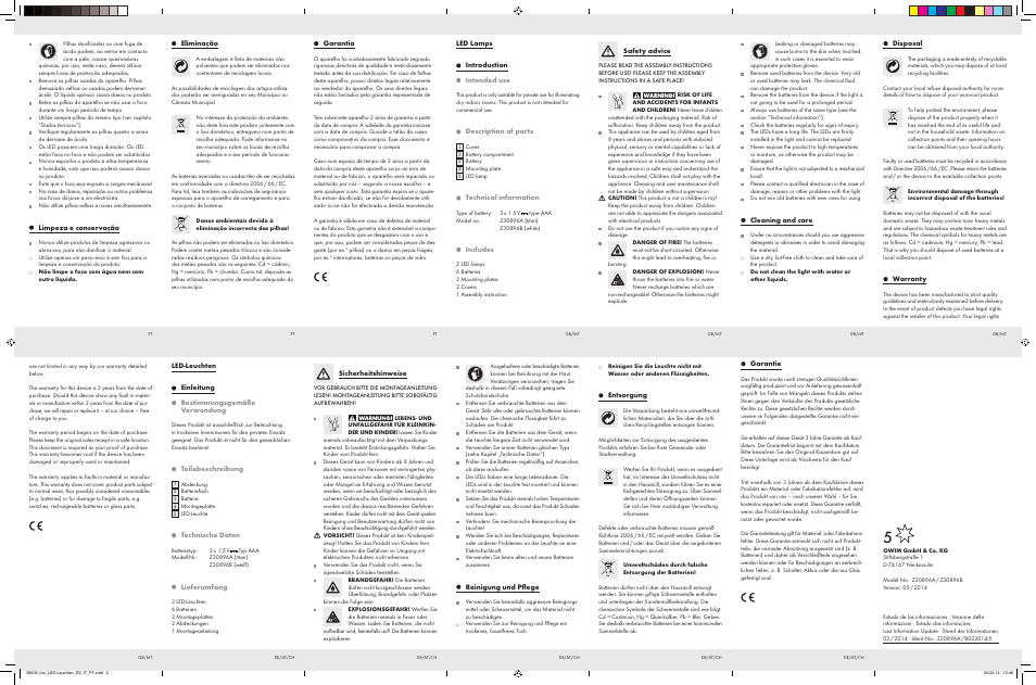 Livarno Z30896A/Z30896B User Manual | Page 2 / 2