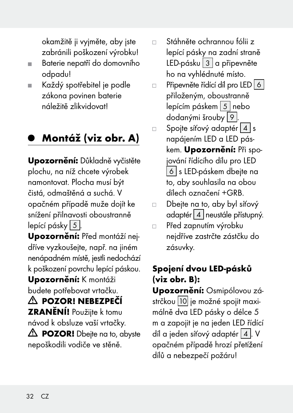 Montáž (viz obr. a) | Livarno Z31228 User Manual | Page 32 / 60