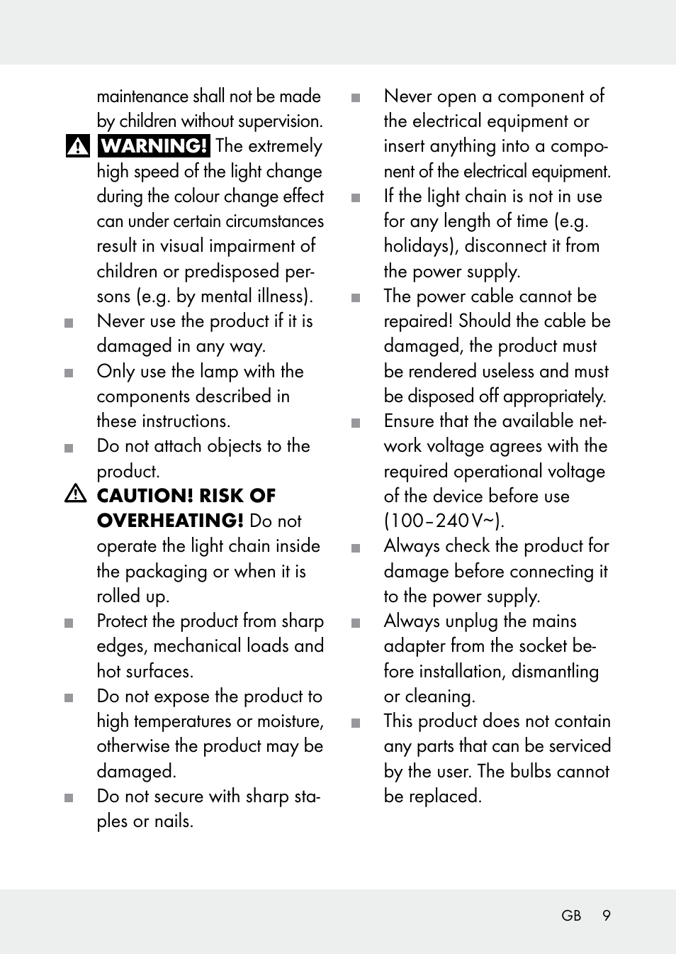 Livarno Z31228 User Manual | Page 9 / 60