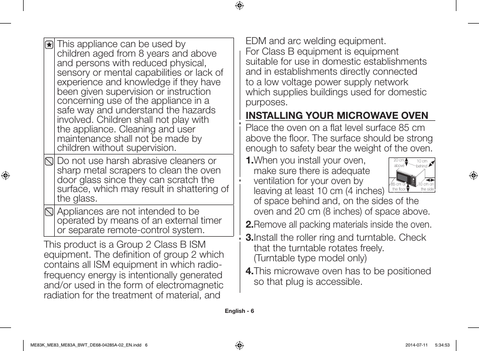 Samsung ME83KRS-2 User Manual | Page 6 / 30