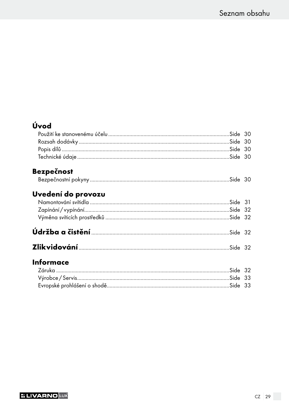 Livarno 1240/026L User Manual | Page 29 / 49