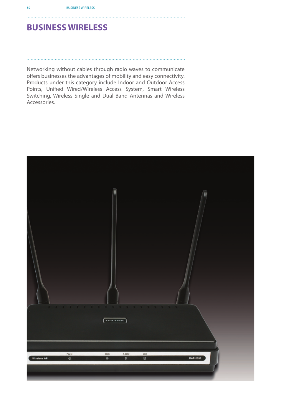 Bsbu-03-business_wireless-eu, Business wireless | D-Link DES-7200 User Manual | Page 52 / 100