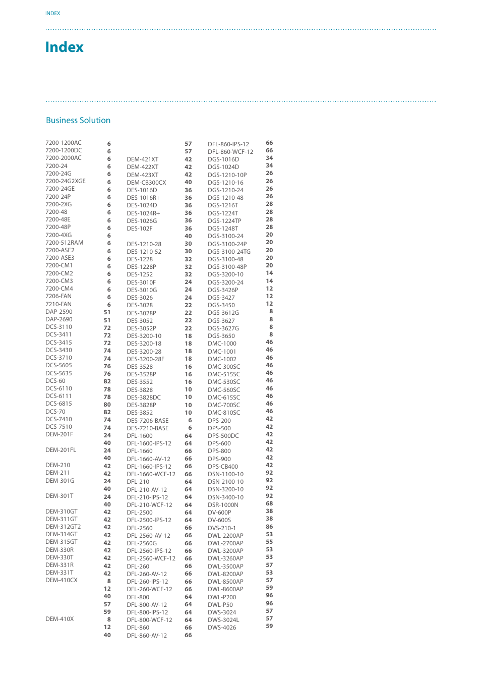 Index_eu, Index | D-Link DES-7200 User Manual | Page 99 / 100