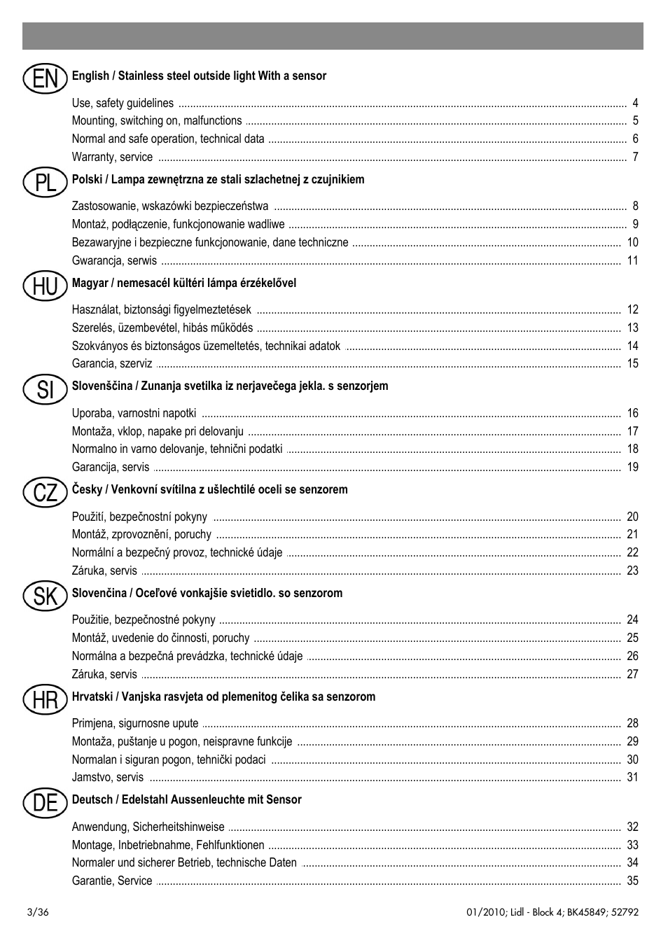 Livarno 52792 User Manual | Page 4 / 38