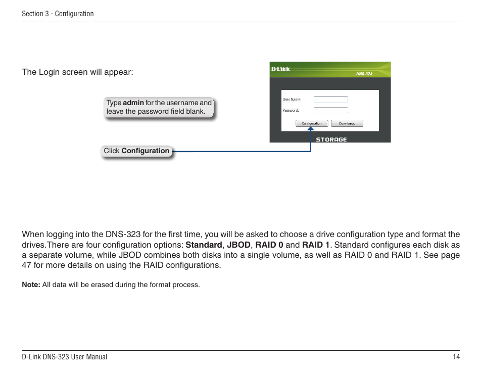 D-Link DNS-33 User Manual | Page 14 / 85