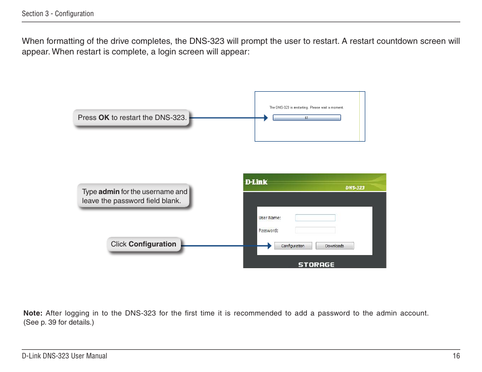 D-Link DNS-33 User Manual | Page 16 / 85