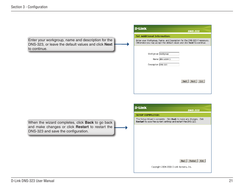 D-Link DNS-33 User Manual | Page 21 / 85