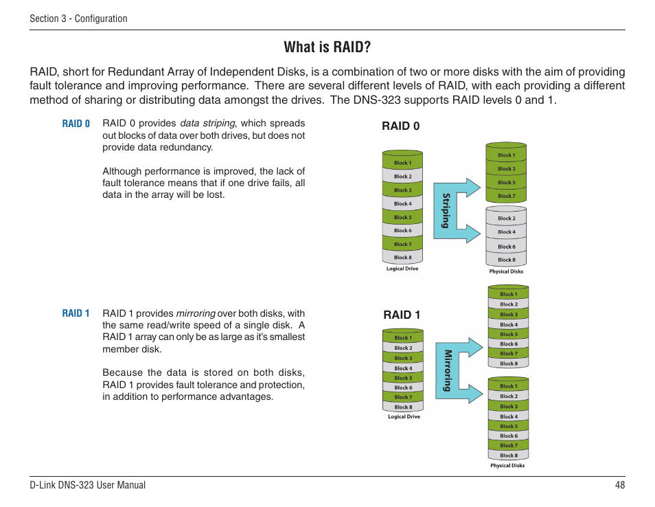 What is raid | D-Link DNS-33 User Manual | Page 48 / 85