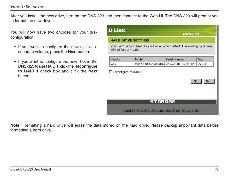 D-Link DNS-33 User Manual | Page 77 / 85