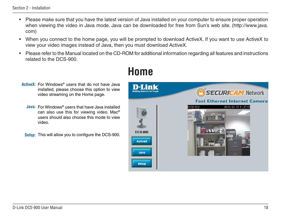 Home | D-Link DCS-900 User Manual | Page 18 / 76