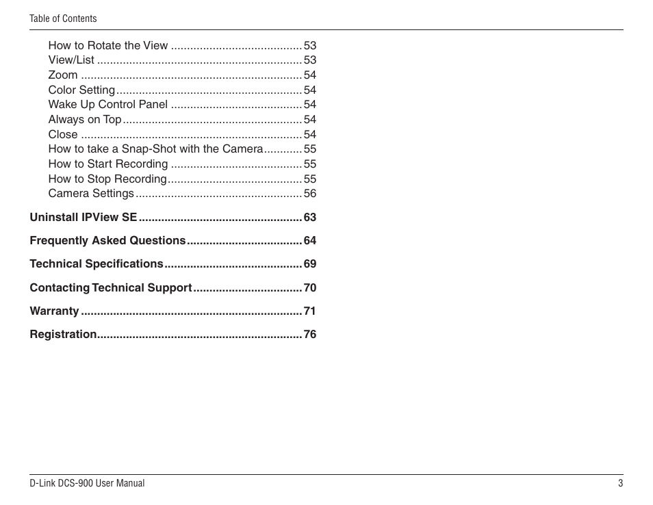 D-Link DCS-900 User Manual | Page 3 / 76