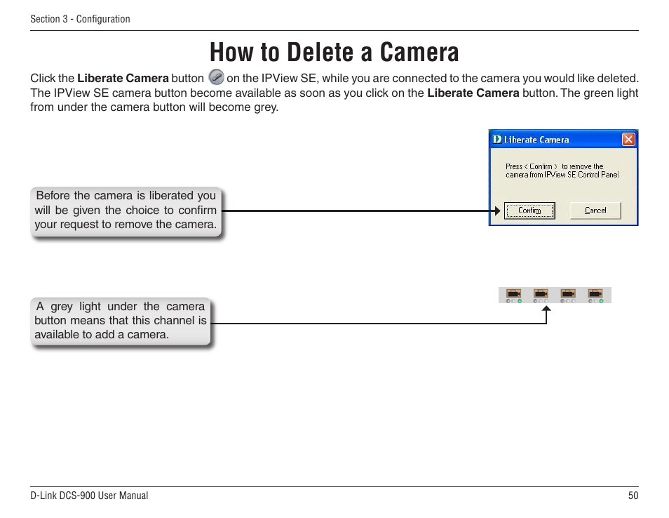 How to delete a camera | D-Link DCS-900 User Manual | Page 50 / 76