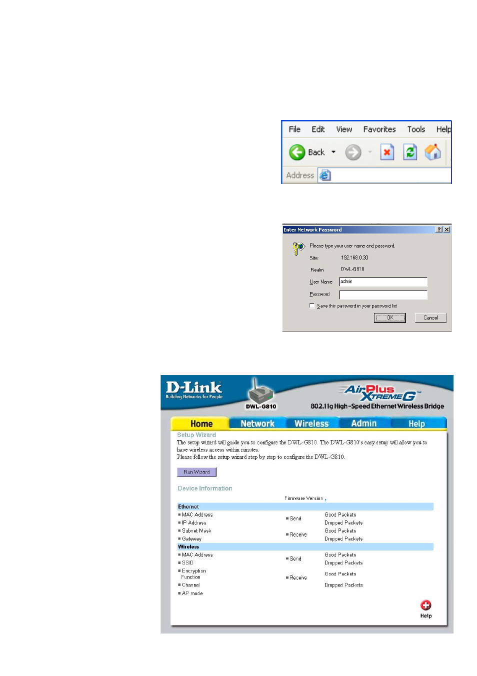 Web configuration (continued) | D-Link DWL-G810 User Manual | Page 12 / 28