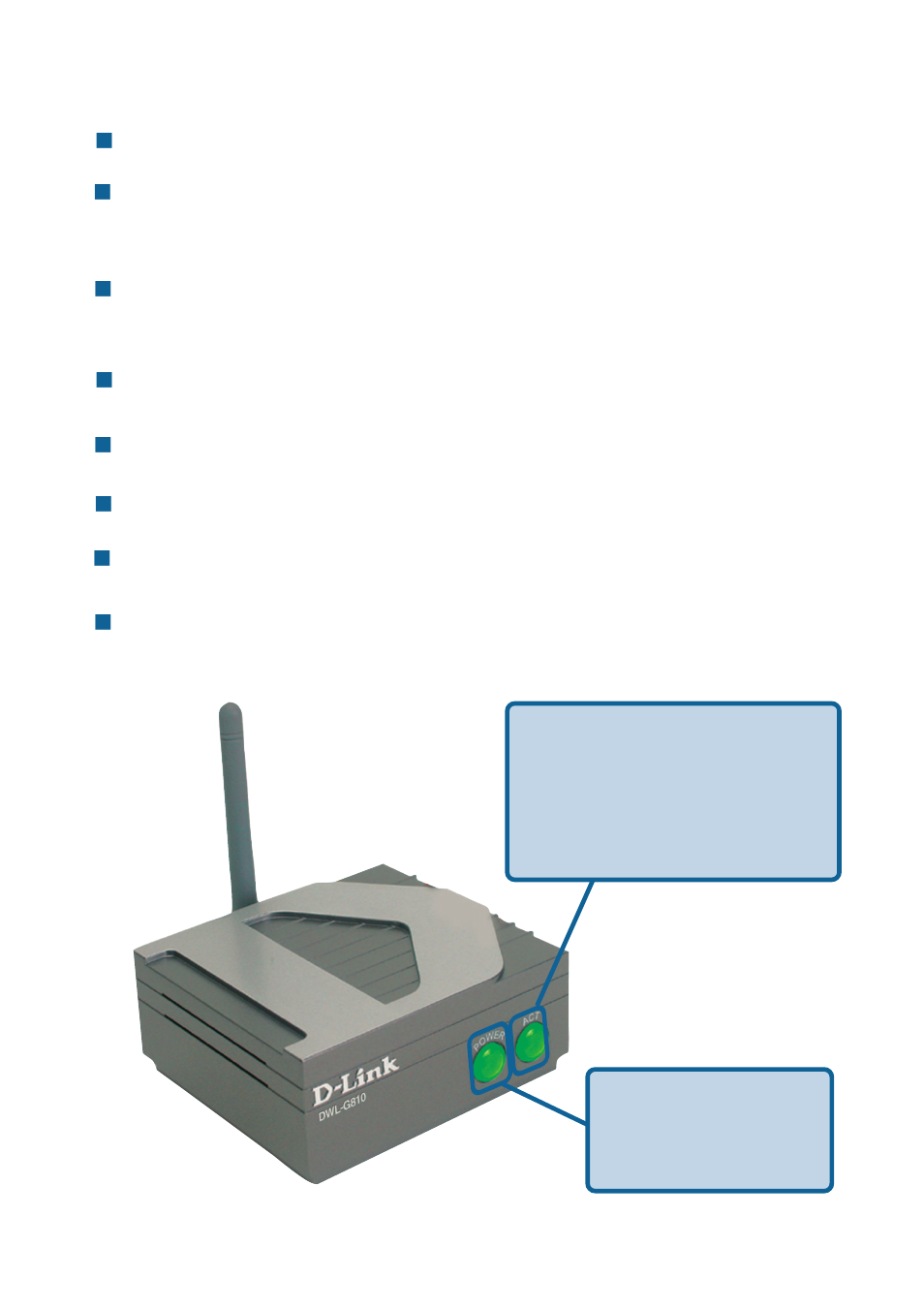 Features & benefits, Leds | D-Link DWL-G810 User Manual | Page 5 / 28