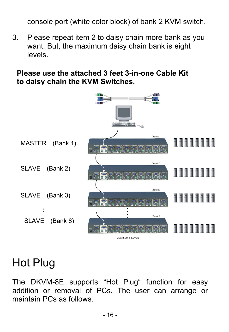 Hot plug | D-Link DKVM-8E User Manual | Page 18 / 30