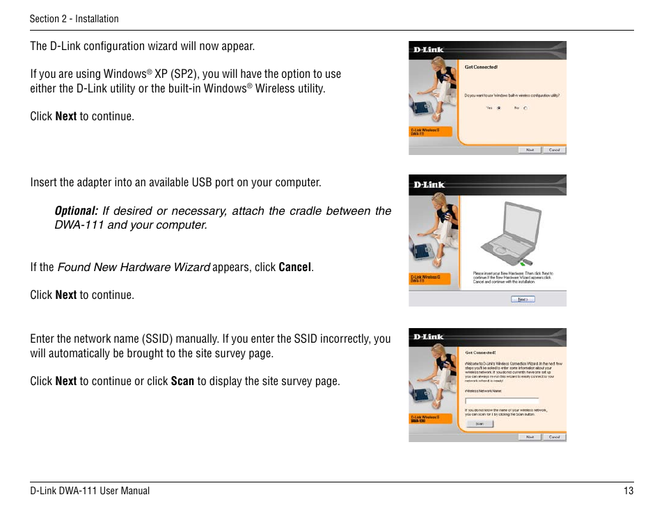 D-Link DWA-111 User Manual | Page 13 / 49