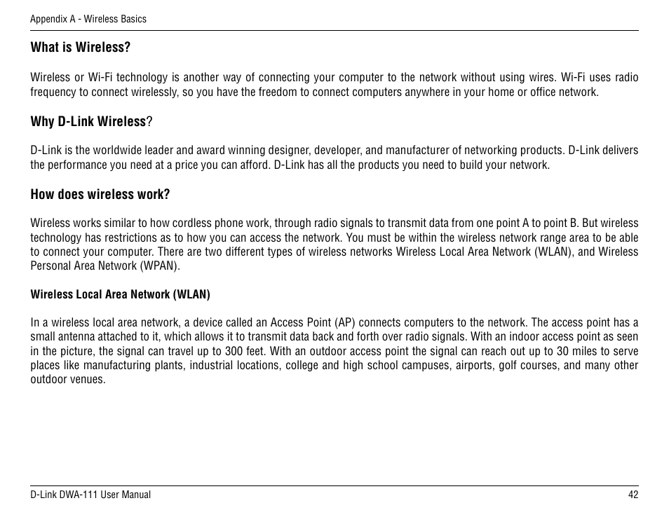 D-Link DWA-111 User Manual | Page 42 / 49