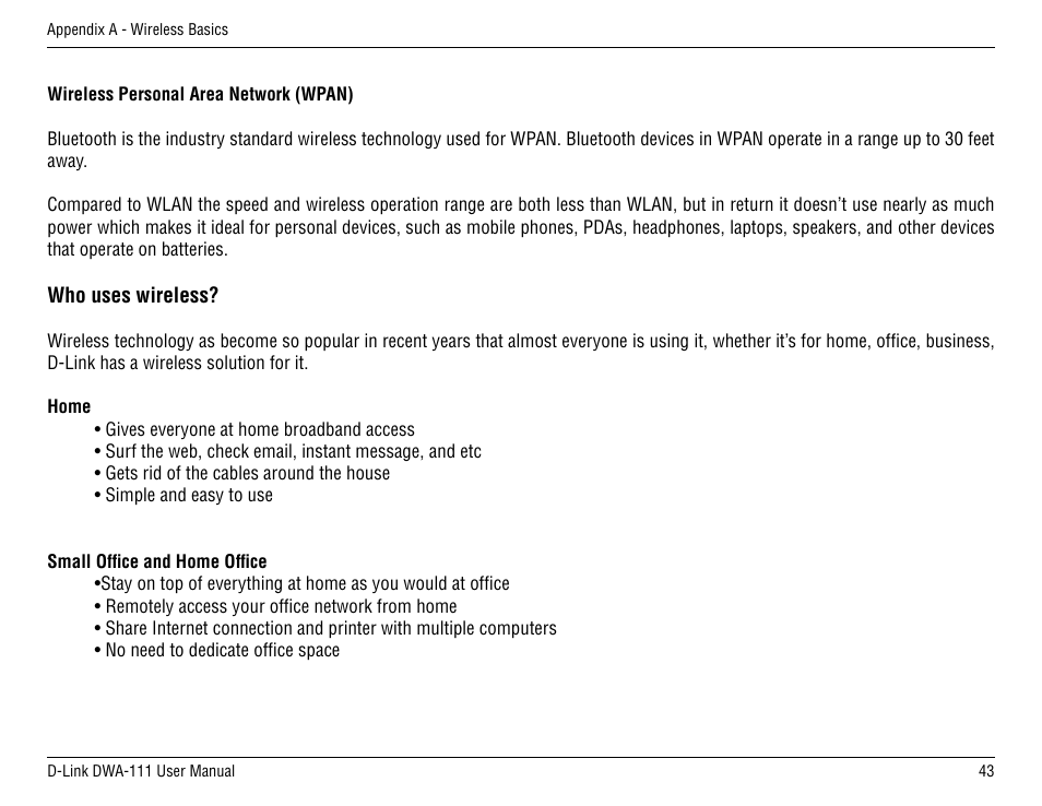 D-Link DWA-111 User Manual | Page 43 / 49