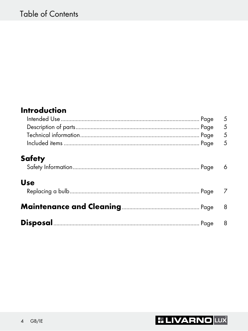 Livarno Z30618A-BS Z30618B-BS User Manual | Page 4 / 9